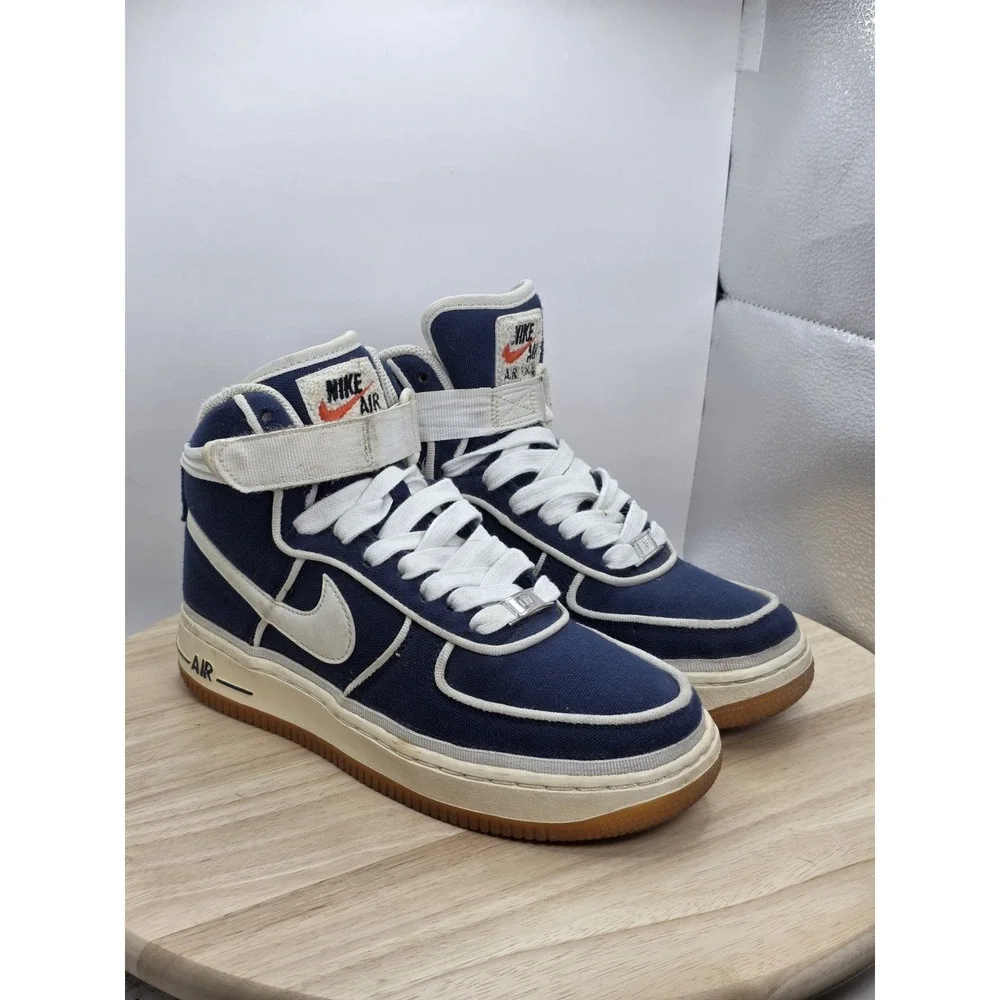 Womens Size 6.5 - Nike Air Force 1 High '07 LV8 "Binary Blue" 806403-401 GS 5Y - Picture 5 of 8